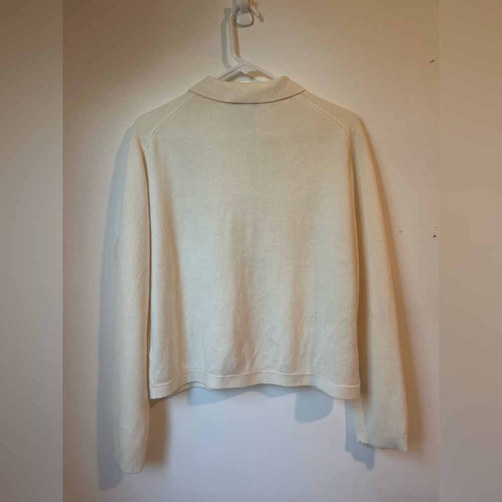 Express Cream Collared Button Down Women's Cardig… - image 2